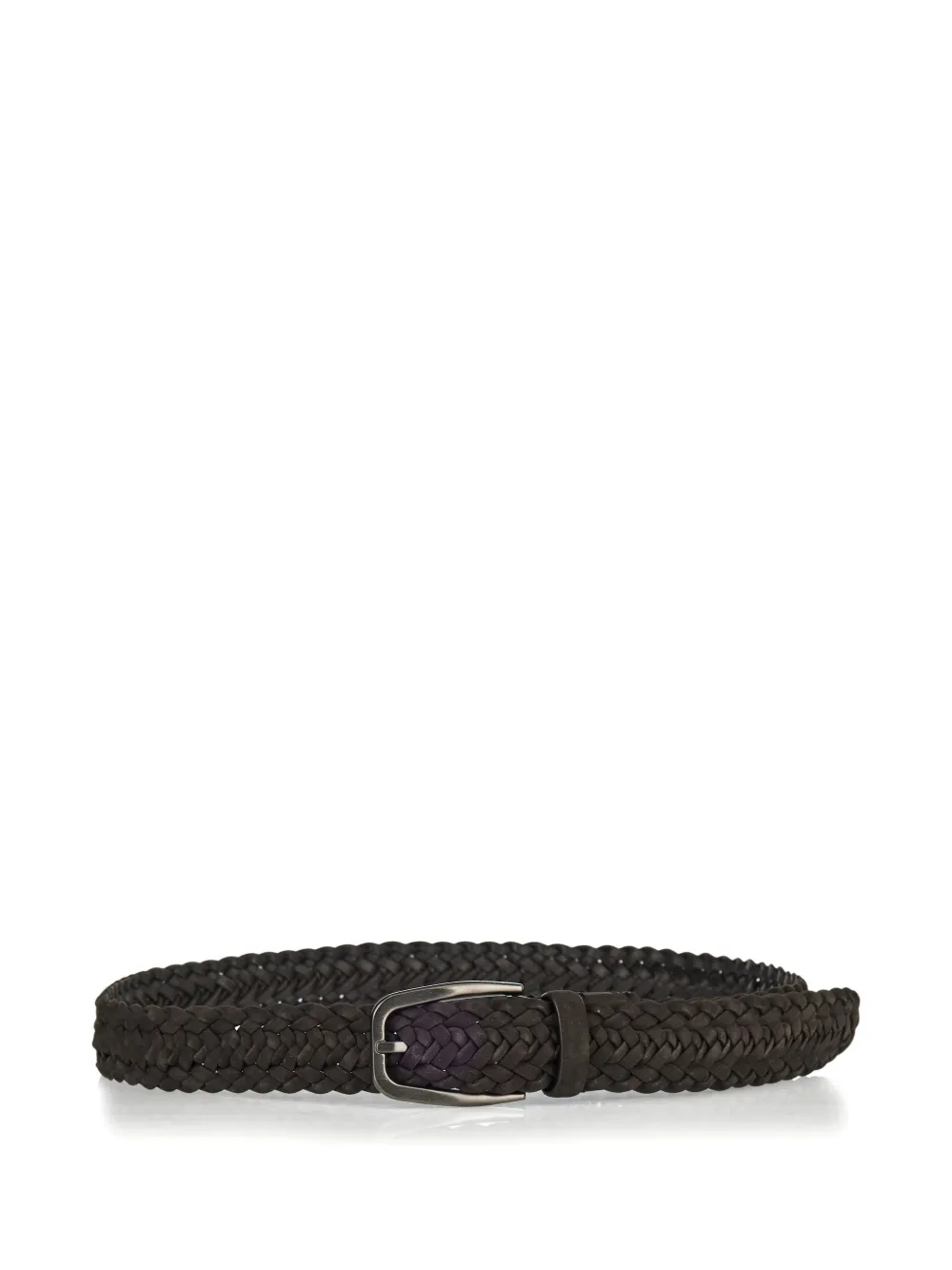 Zegna braided leather belt - Braun