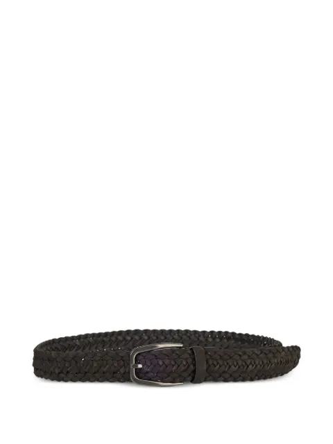 Zegna braided leather belt