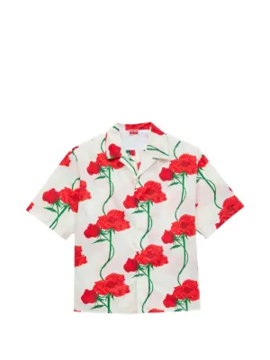 Sacai floral-print Shirt | Red | FARFETCH HK