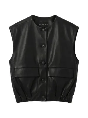 Rick Owens レザー ライダースベスト | ブラック | FARFETCH JP