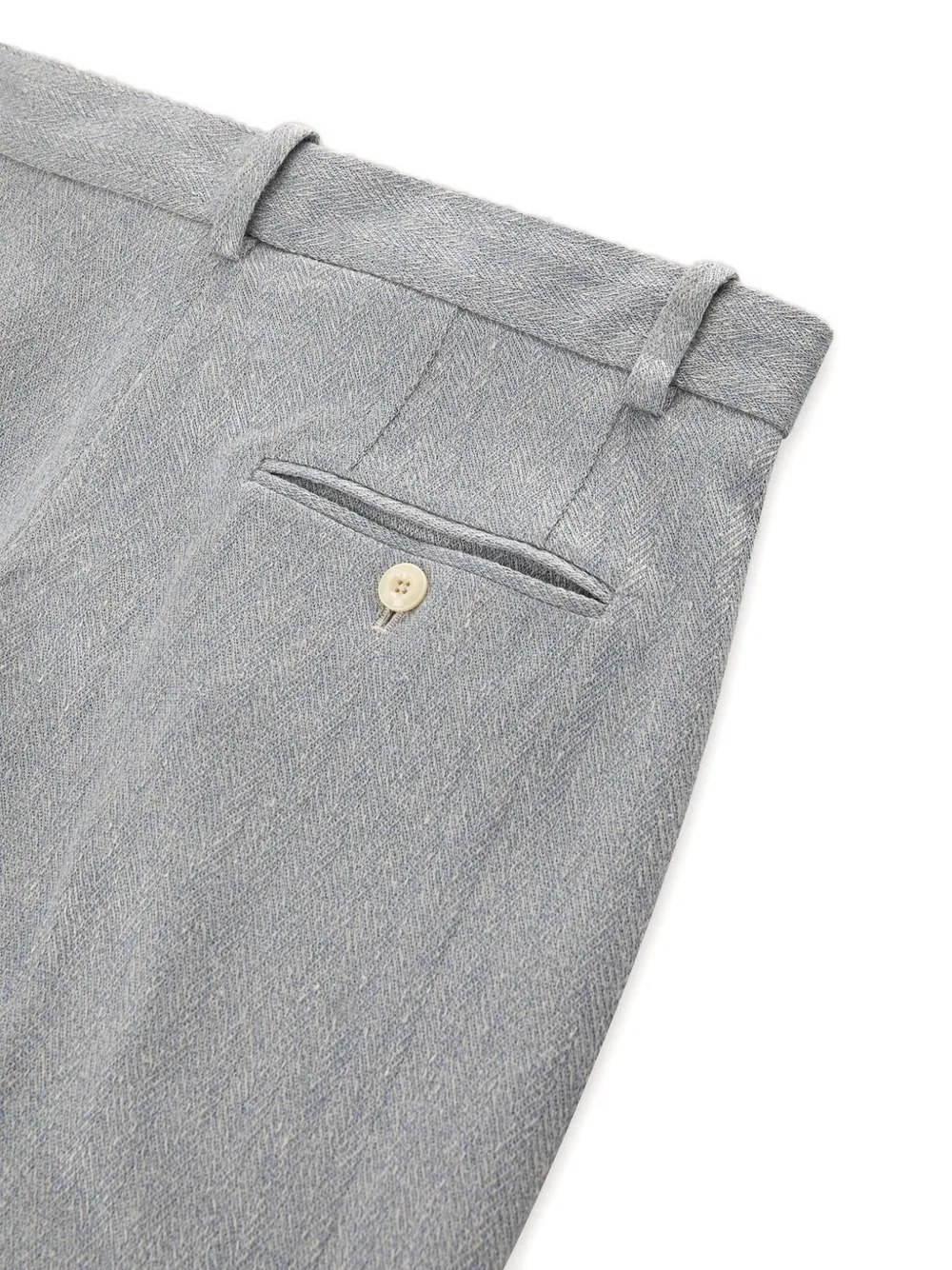 Circolo 1901 Masculine geplooide linnen broek Grijs