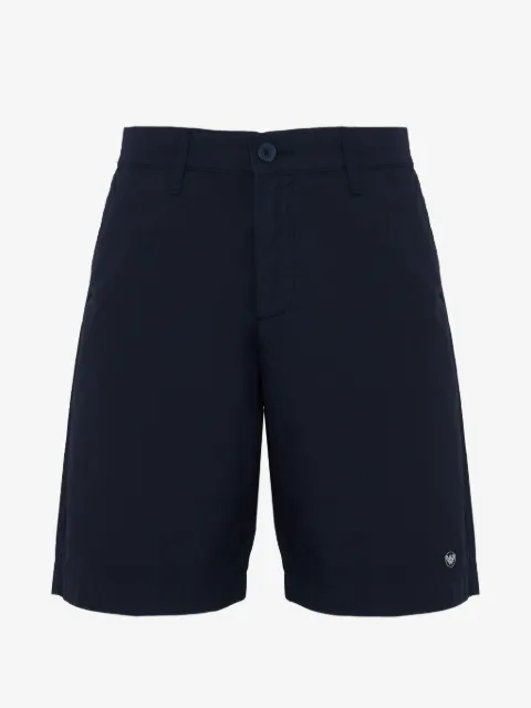 Emporio Armani logo-detail button-fastening cotton bermuda shorts