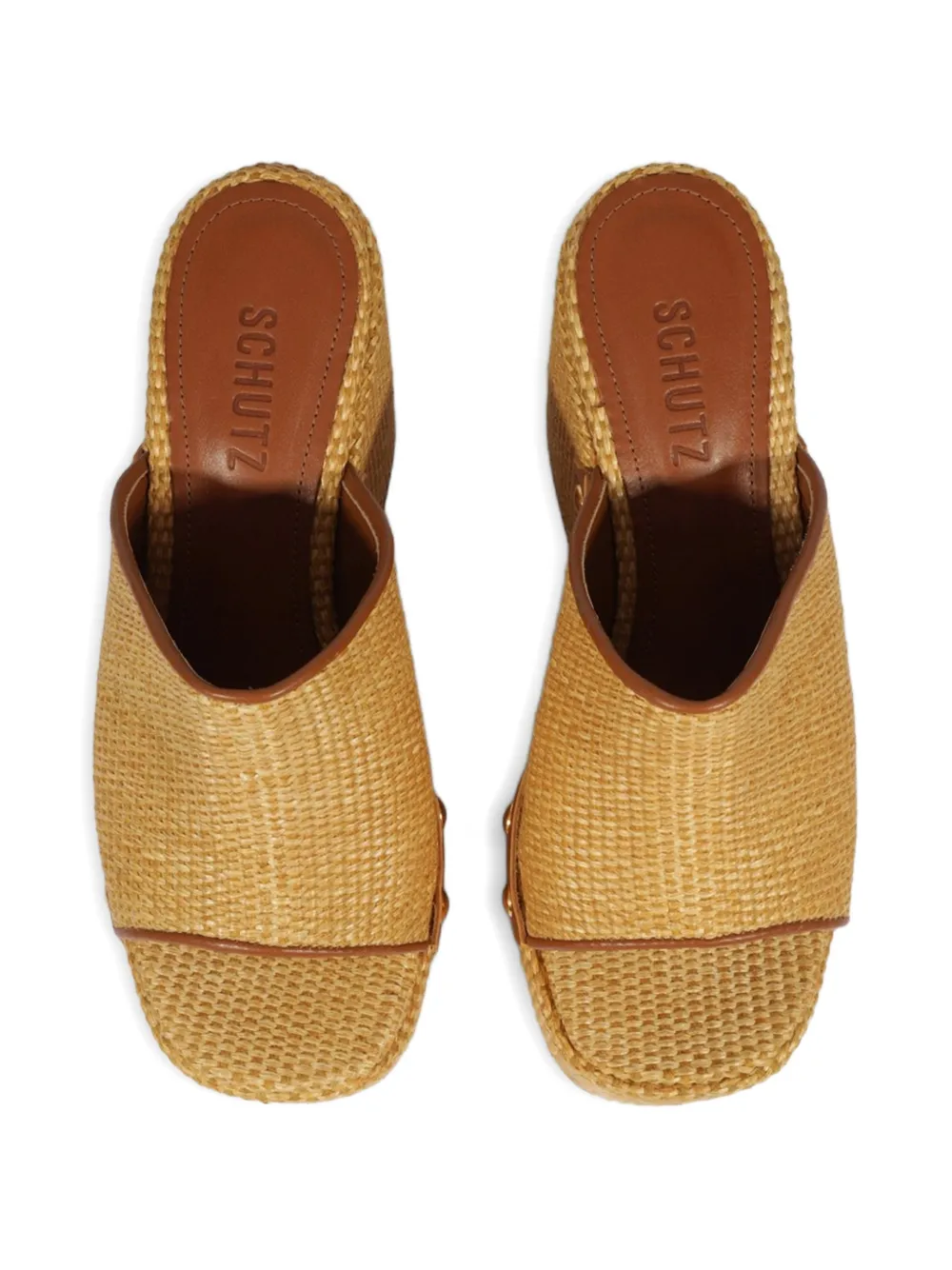 Schutz Anabela wedge sandals Beige