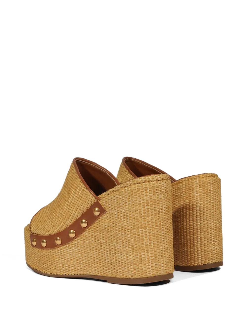 Schutz Anabela wedge sandals Beige