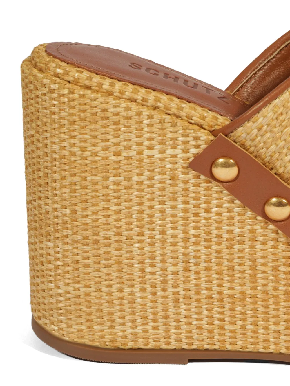 Schutz Anabela wedge sandals Beige