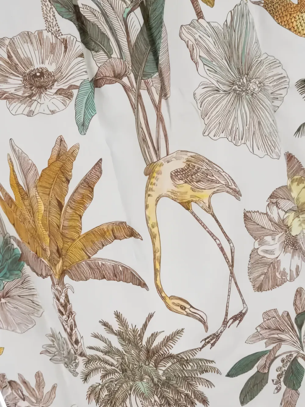 Xacus Overhemd met bloemenprint Beige