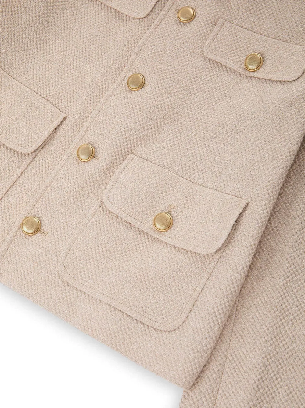 Circolo 1901 Cropped jack met knoopzak Beige