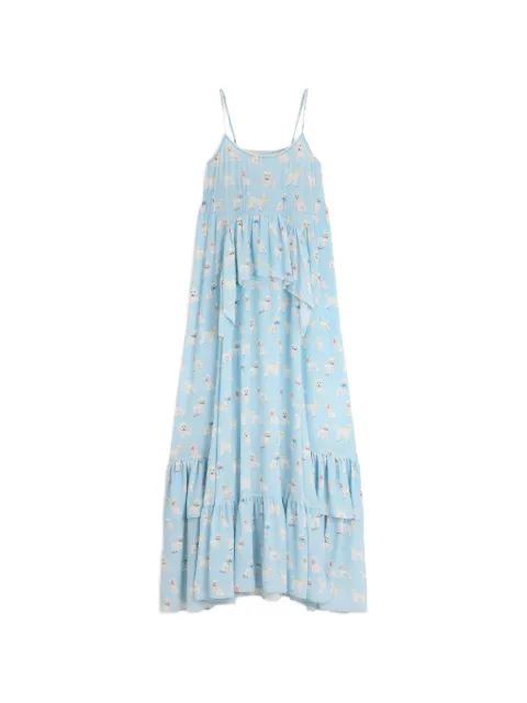 Fiorucci ruffled poodle-print maxi dress