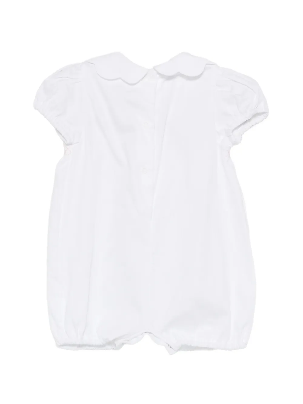 Siola Romper met gewelfde kraag en pofmouwen Wit