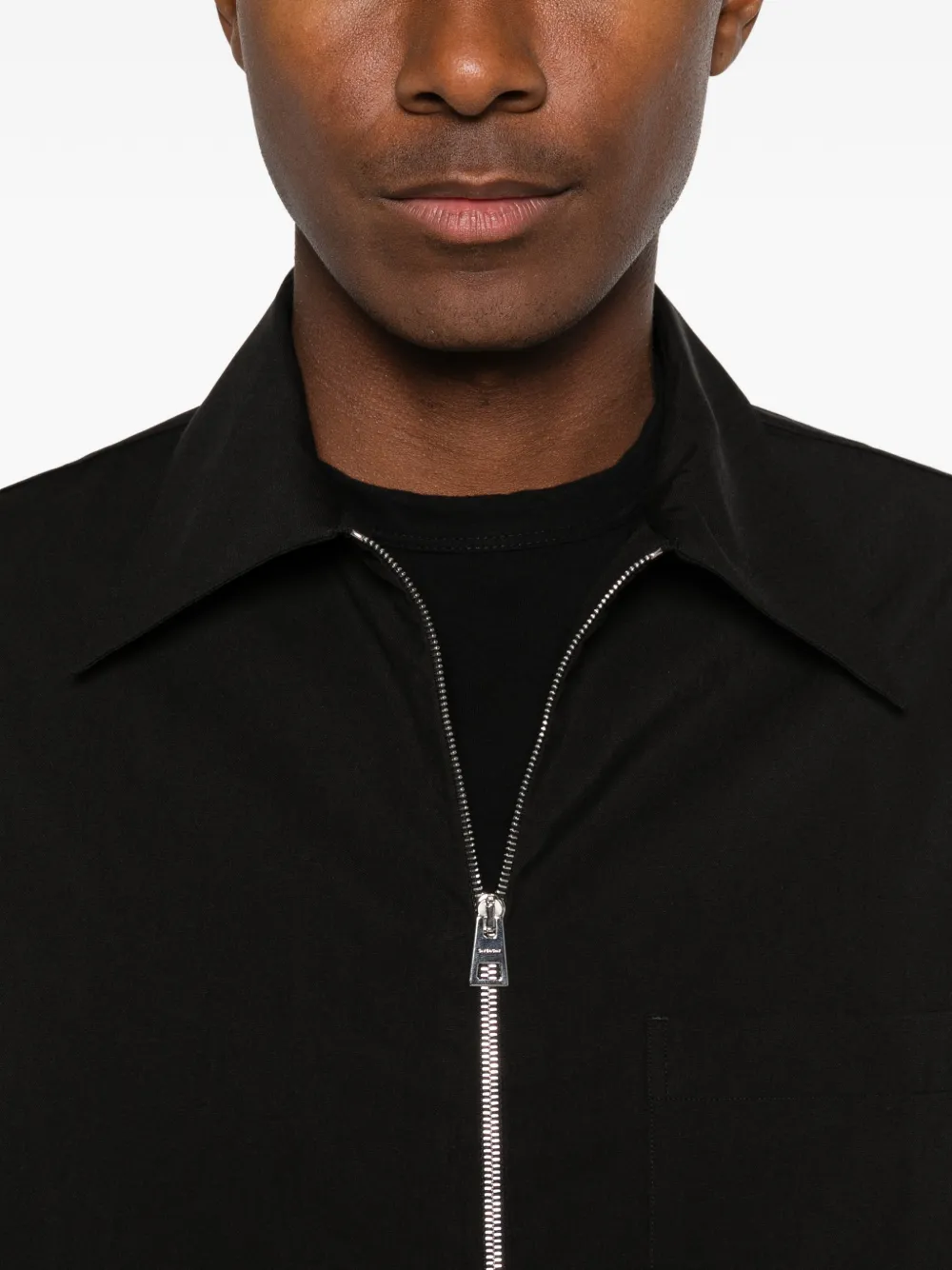 Givenchy Overhemd met korte mouwen en rits Zwart