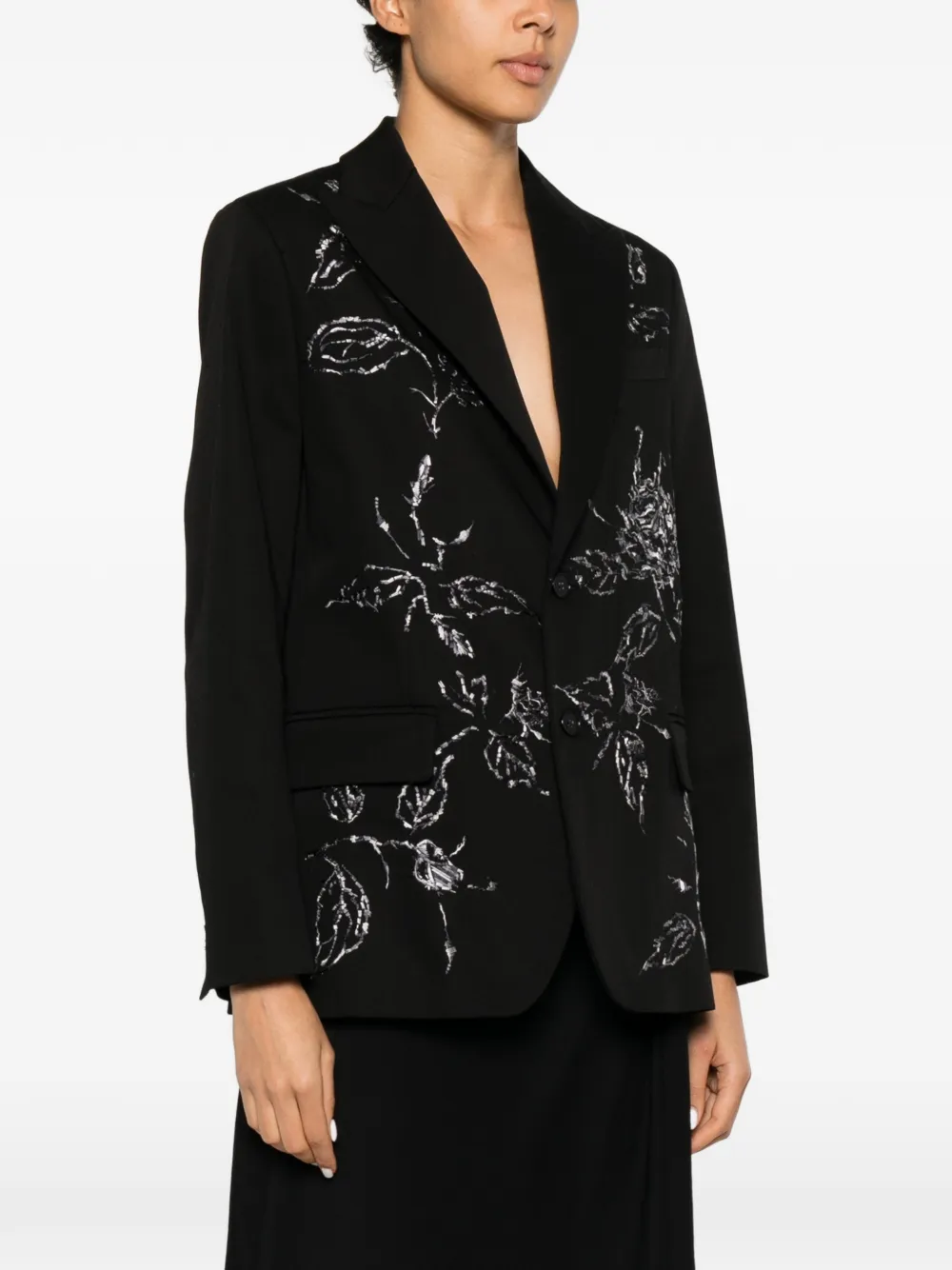 HIPPY REALISTI Blazer met bloemenprint Zwart