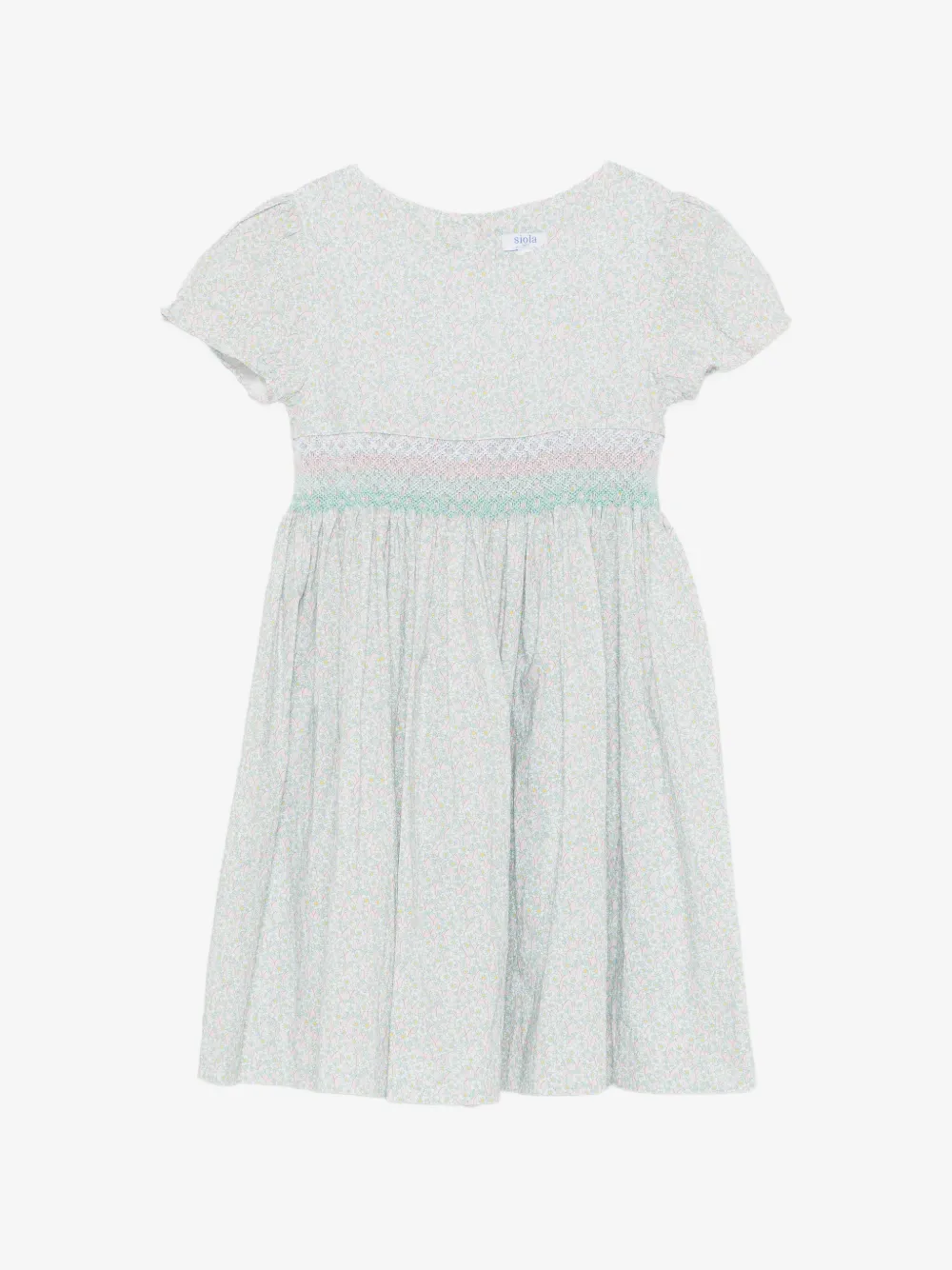 Siola floral-print smocked-waist dress | Green | Image 1