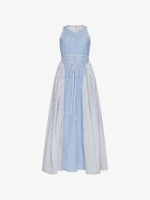 Cinq A Sept Emin striped tie-waist maxi dress