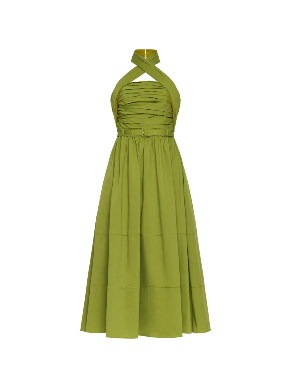 Cinq A Sept Marcie belted halterneck midi dress - Green