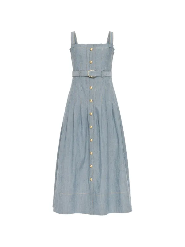 Cinq  Sept Women's Branwen Denim Button-Front Midi-Dress - Light Indigo - Size 14