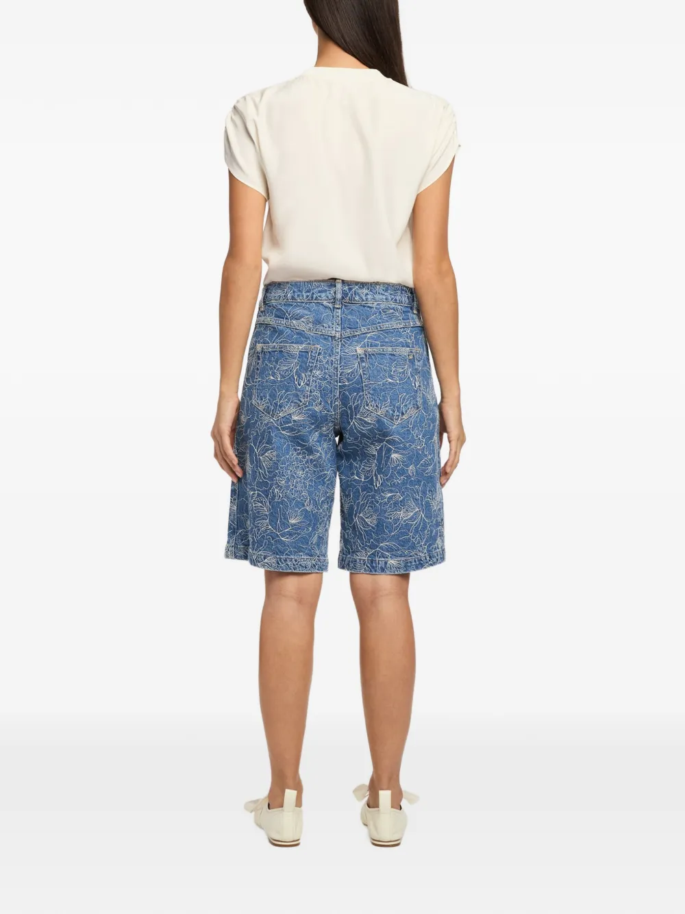 Cinq A Sept Betsy shorts met bloemenprint Blauw