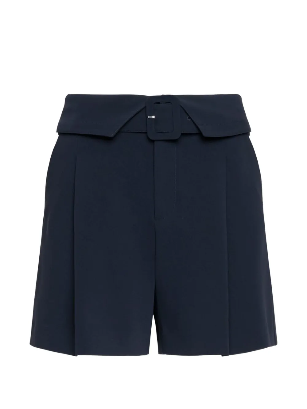 Cinq A Sept Lorena belted-pleated short - Blu