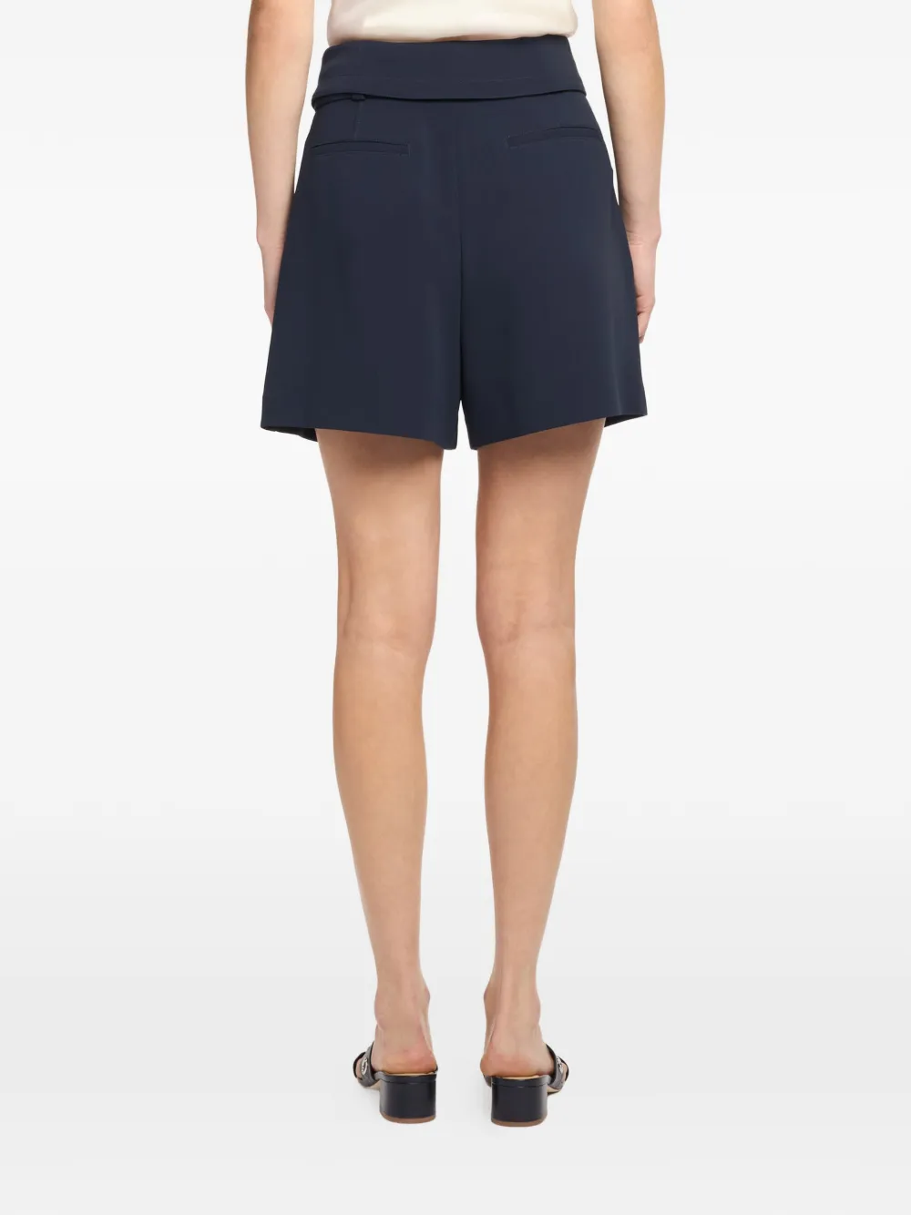 Cinq A Sept Lorena shorts met ceintuur Blauw