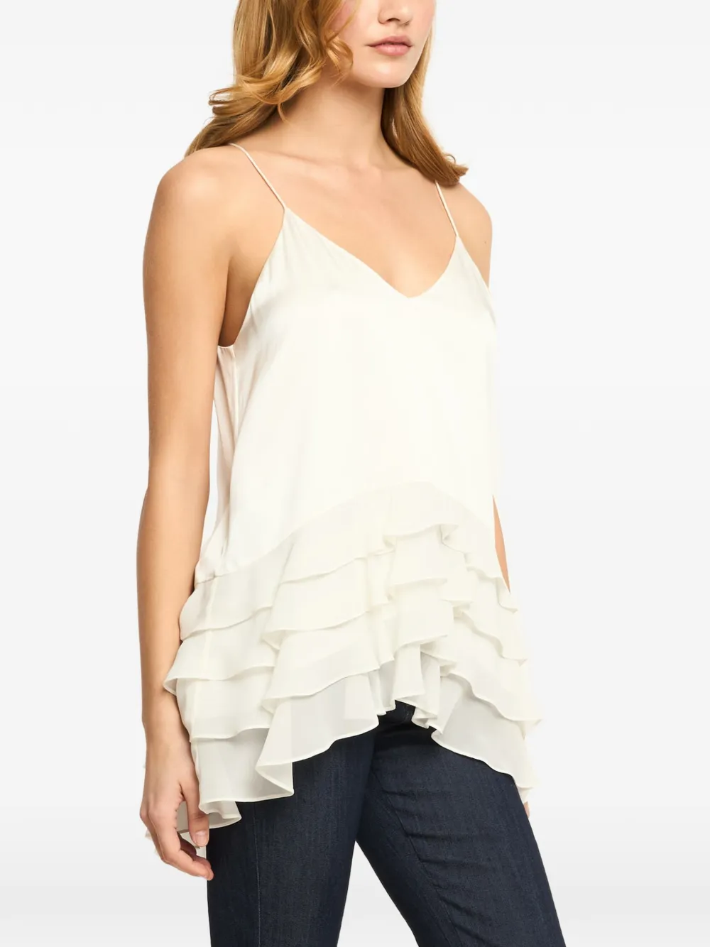 Cinq A Sept Top met V-hals Beige