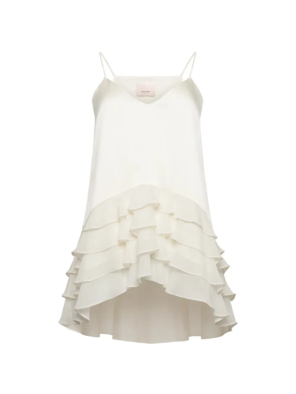 Cinq A Sept ruffled V-neck top - Toni neutri