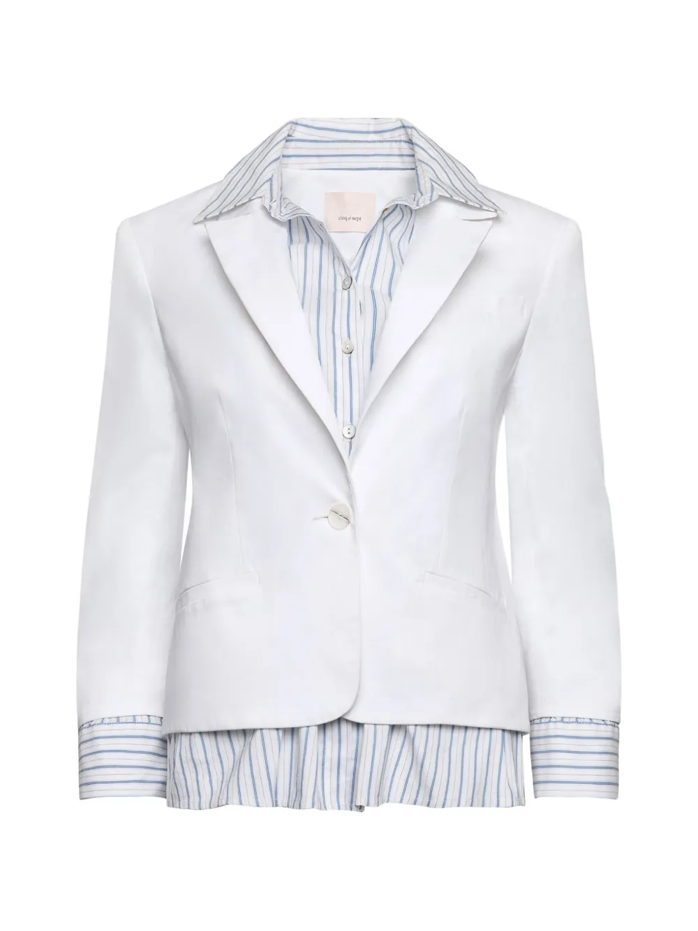 Cinq A Sept Peri striped blazer - White