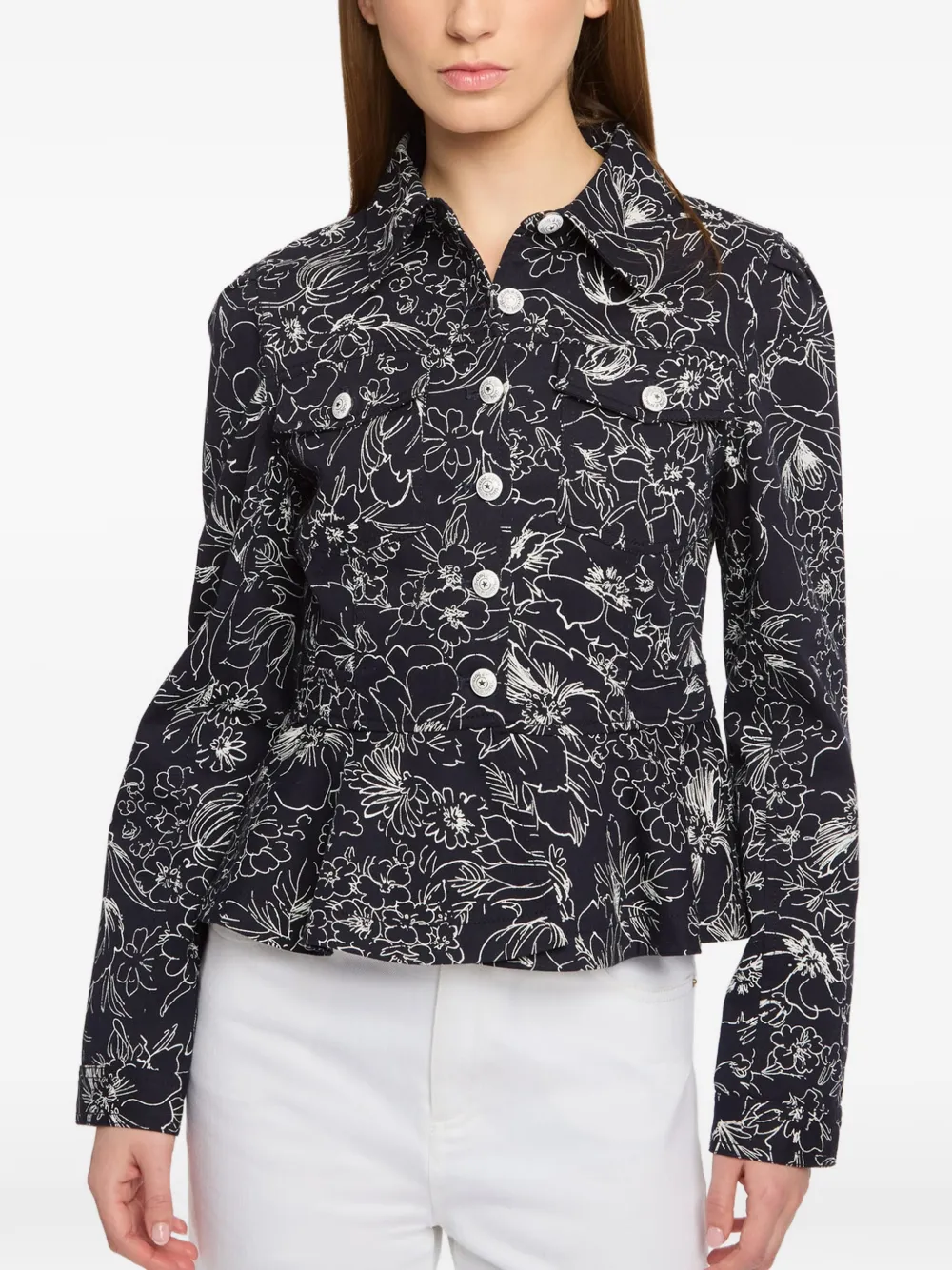 Cinq A Sept Lainy jack met bloemenprint Blauw