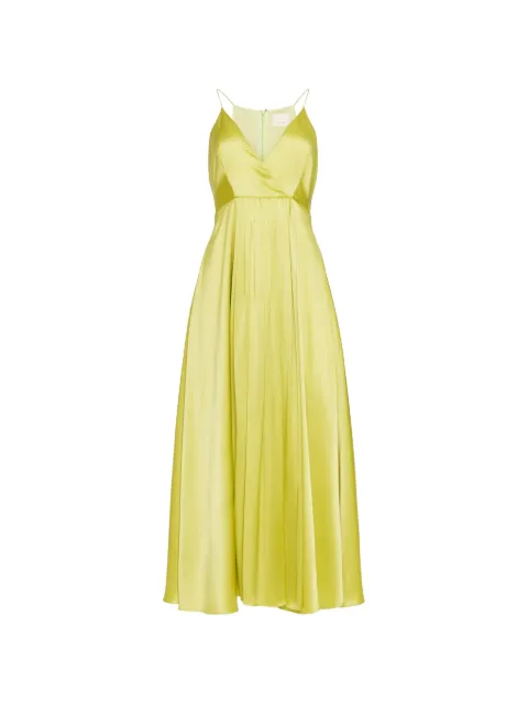 Cinq A Sept vestido con diseño plisado y cuello en V