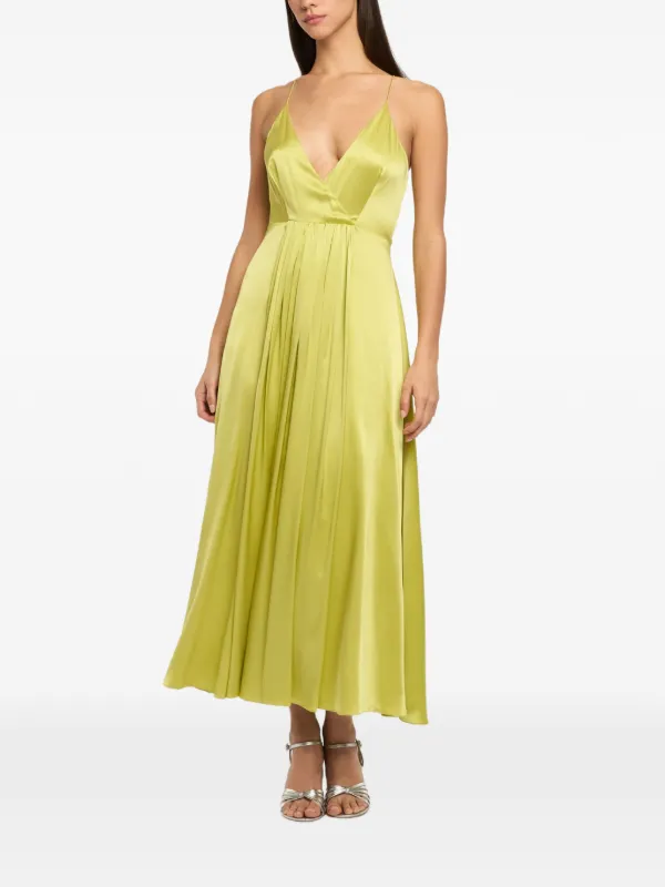 cinq a sept green dress à Marcie Halter in Dark Lime at Nordstrom, Size 4 Measurements 44 1/2in from neck edge Cinq A Sept Kaleb one-shoulder
