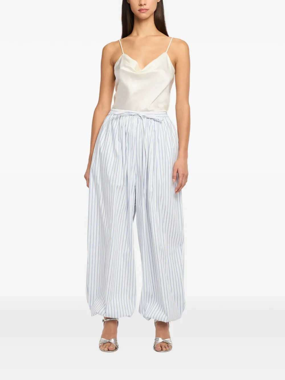 Cinq A Sept Gestreepte broek Wit