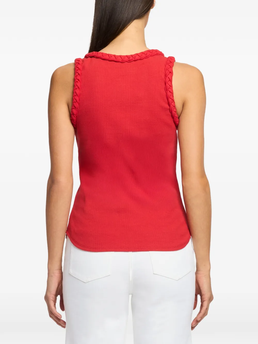 Cinq A Sept Gevlochten tanktop Rood
