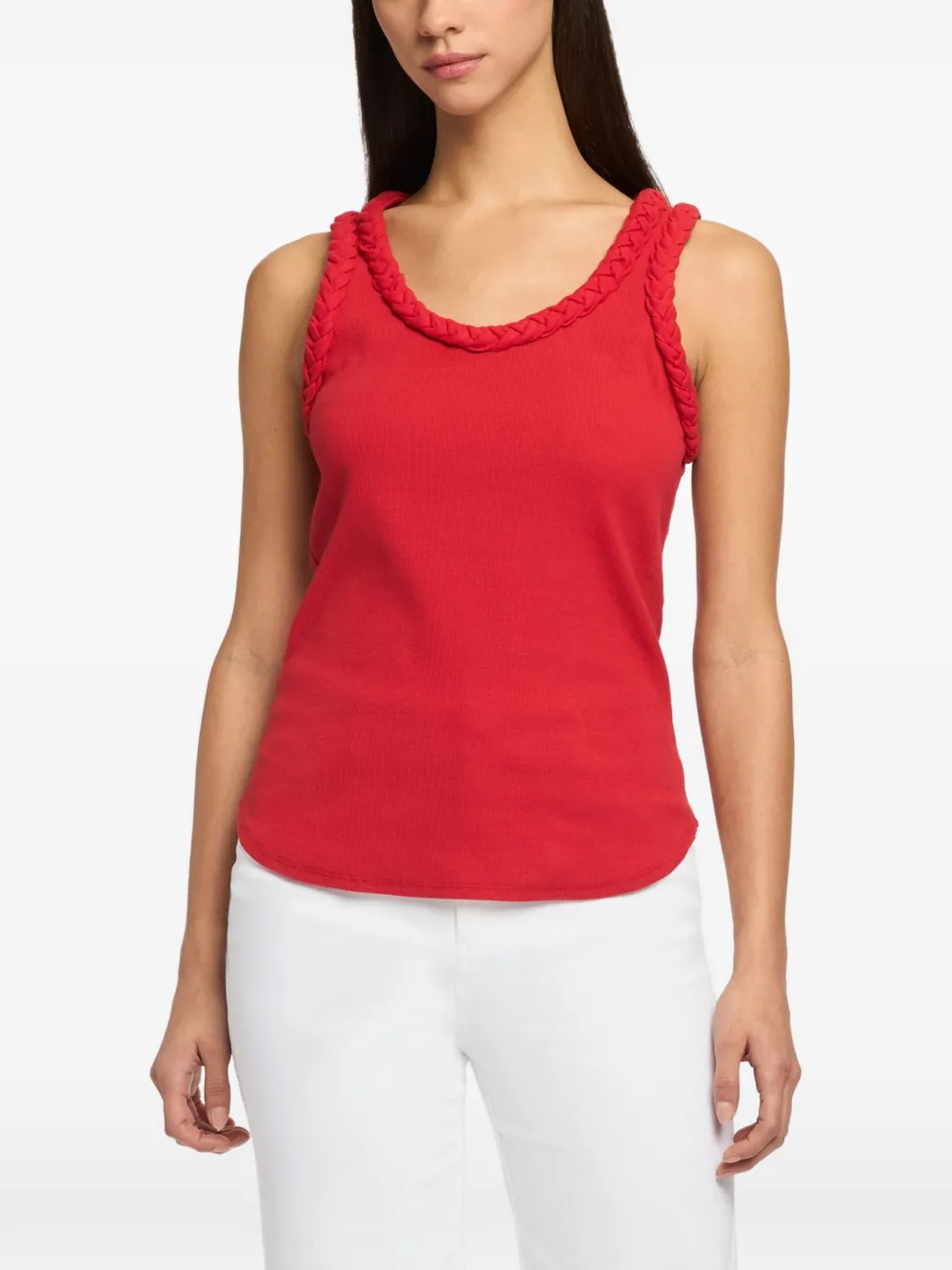 Cinq A Sept Gevlochten tanktop Rood