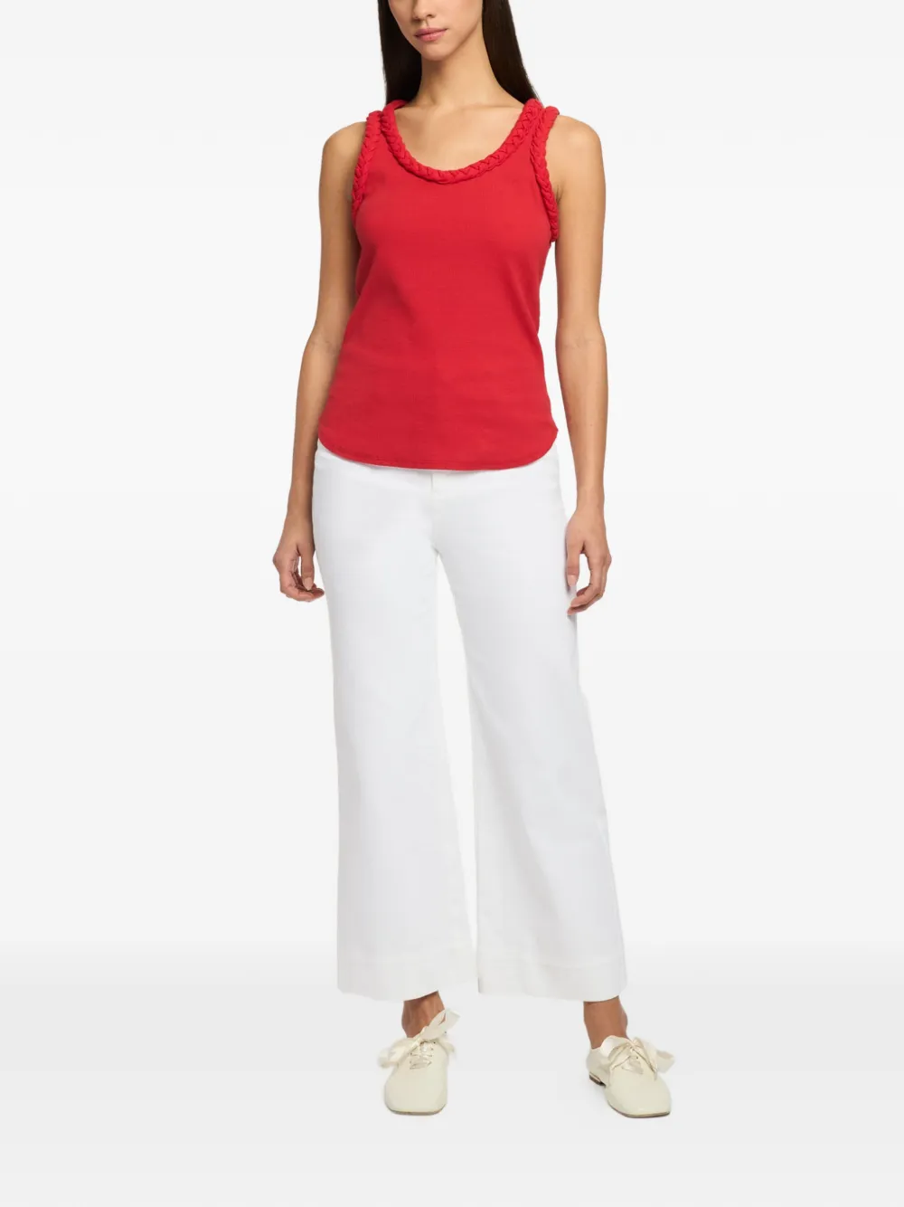 Cinq A Sept Gevlochten tanktop Rood