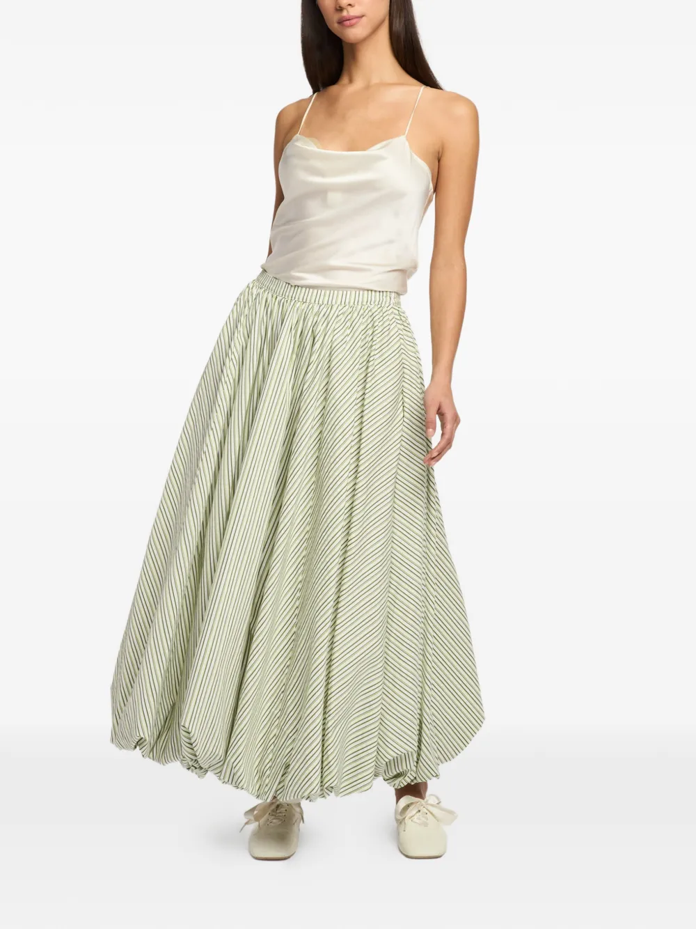Cinq A Sept Sophie gestreepte maxi-rok Wit