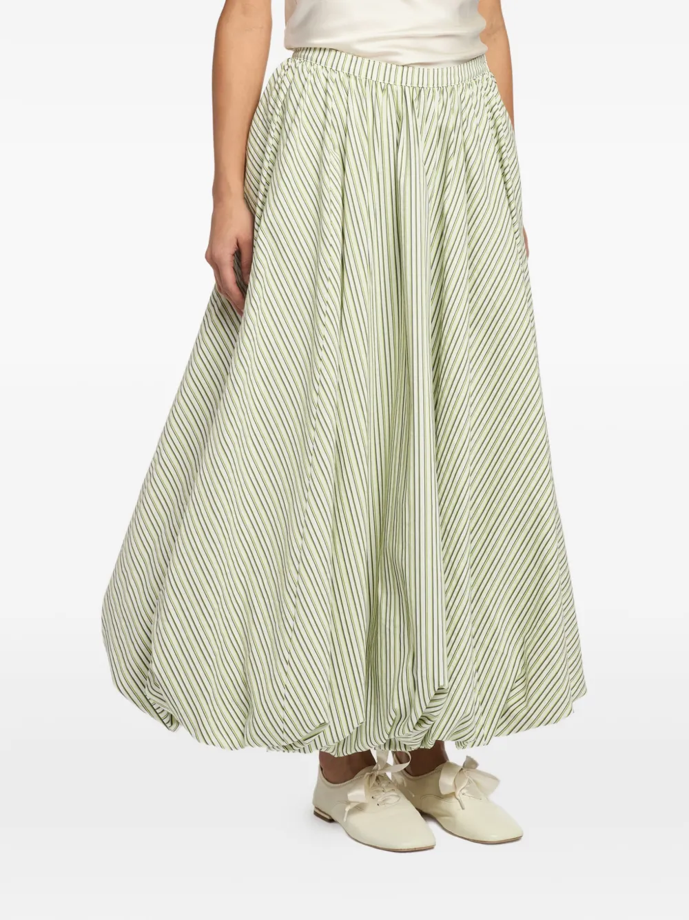 Cinq A Sept Sophie gestreepte maxi-rok Wit