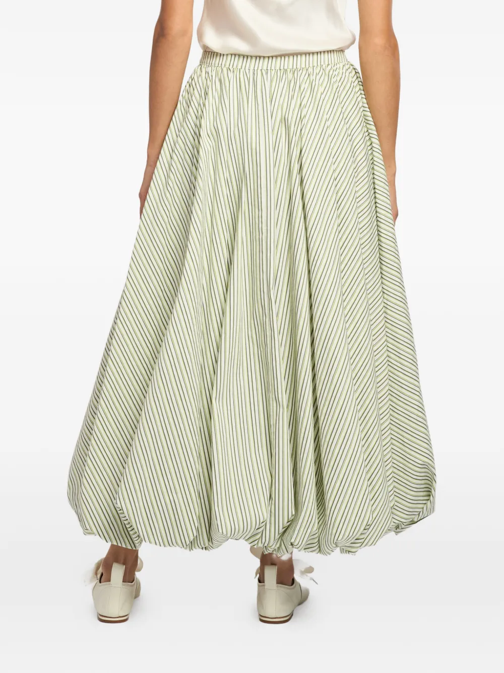Cinq A Sept Sophie gestreepte maxi-rok Wit