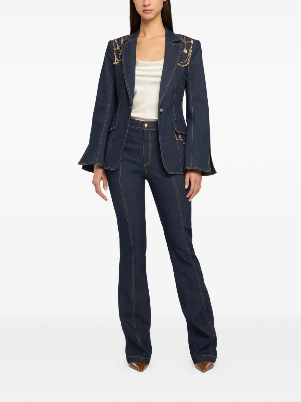 Cinq A Sept Danicka blazer met ketting Blauw