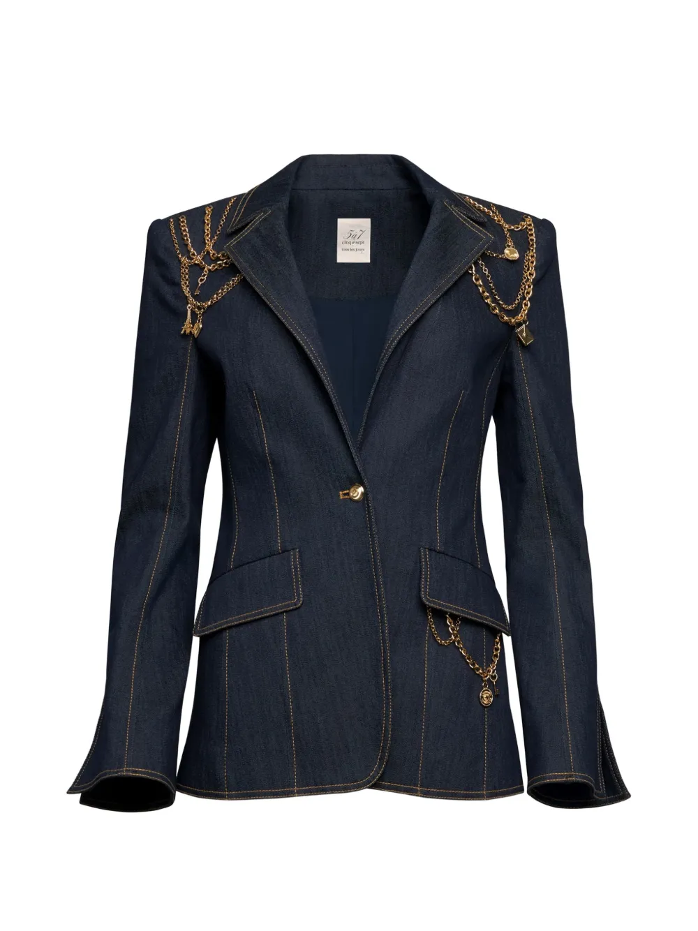 Cinq A Sept Danicka chain blazer - Blu