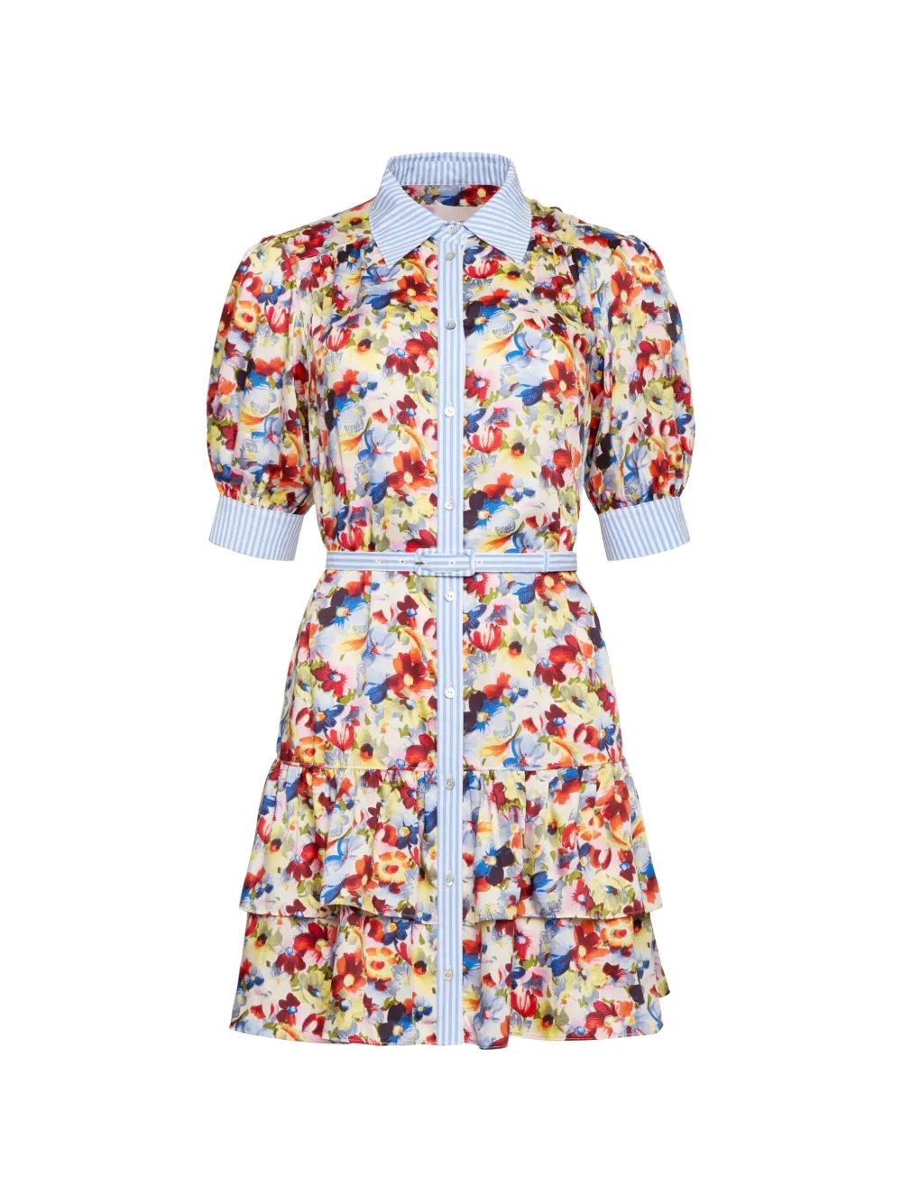 Cinq A Sept floral belted dress - Neutrals