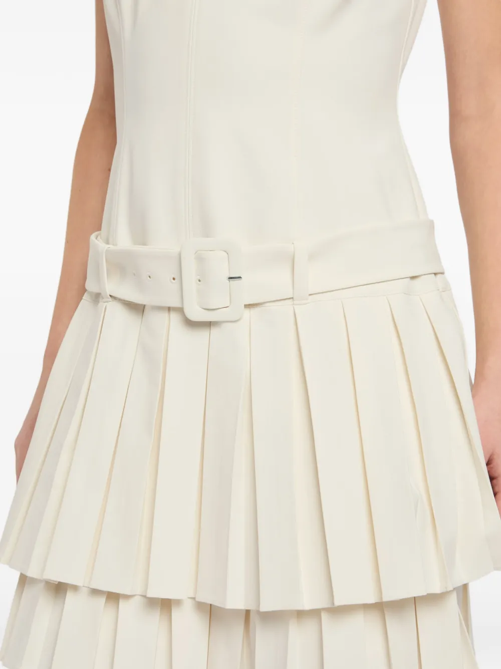 Cinq A Sept Reena geplooide mini-jurk Beige
