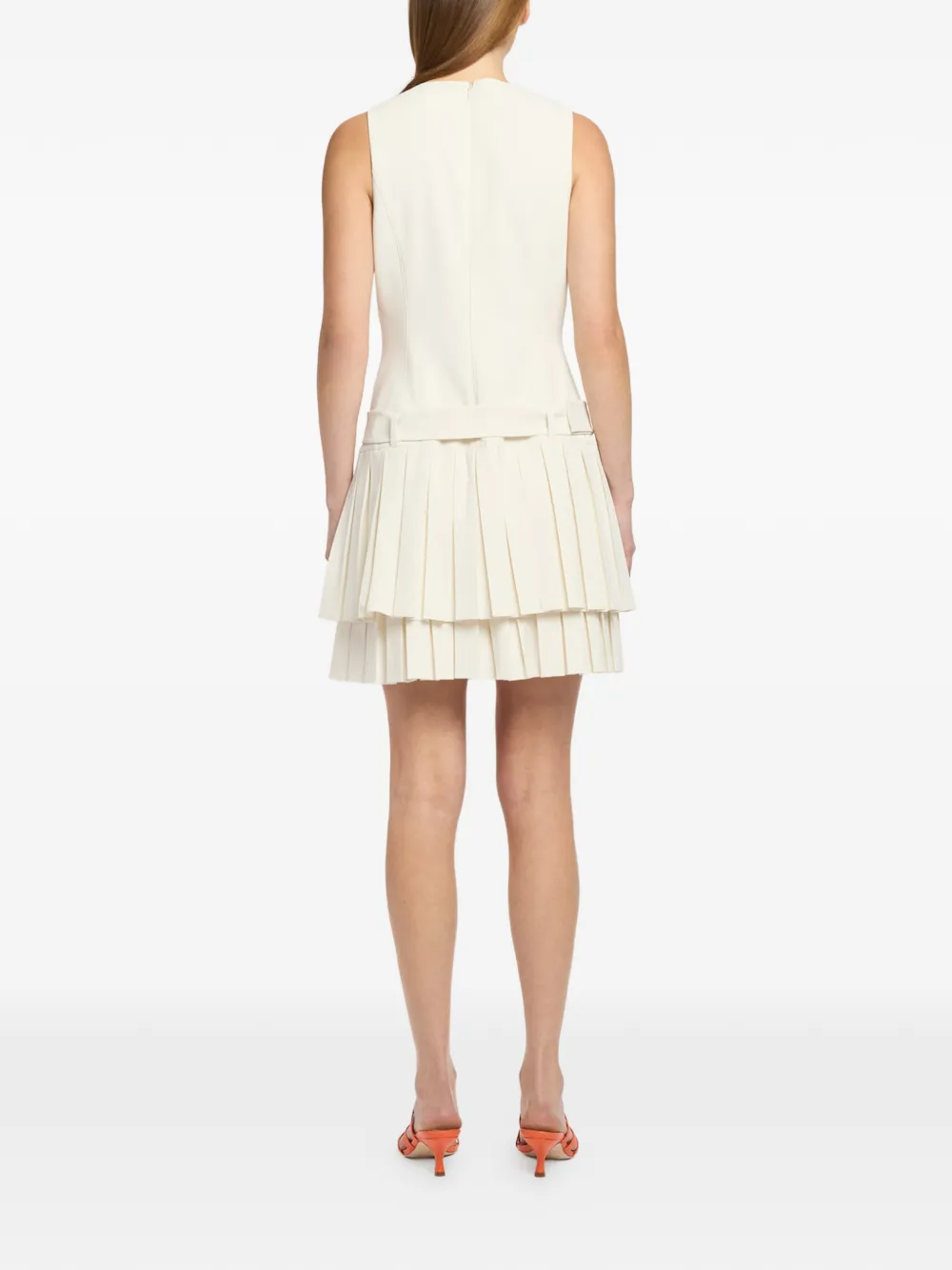 Cinq A Sept Reena geplooide mini-jurk Beige