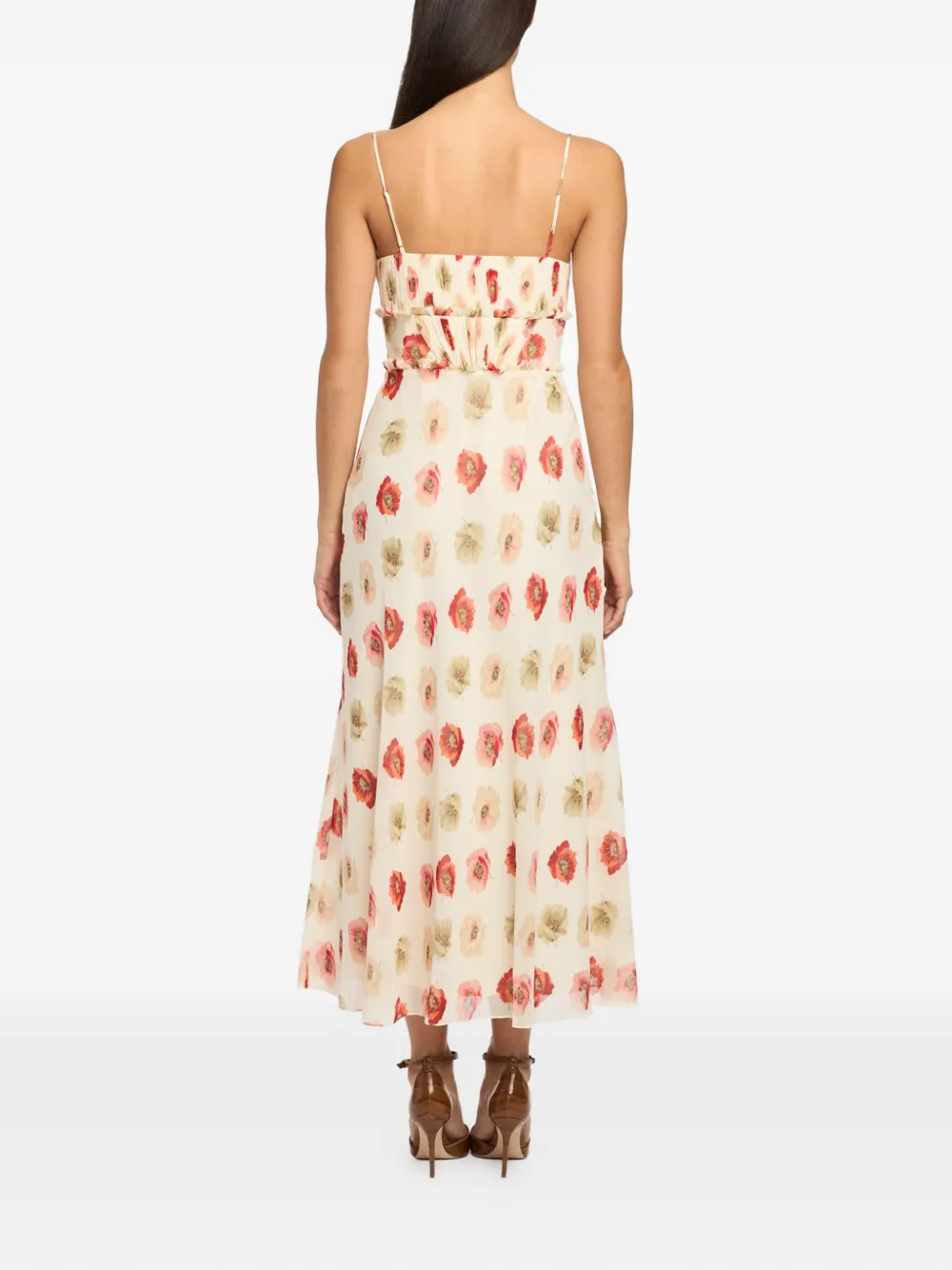 Cinq A Sept Jurk met ruches Beige