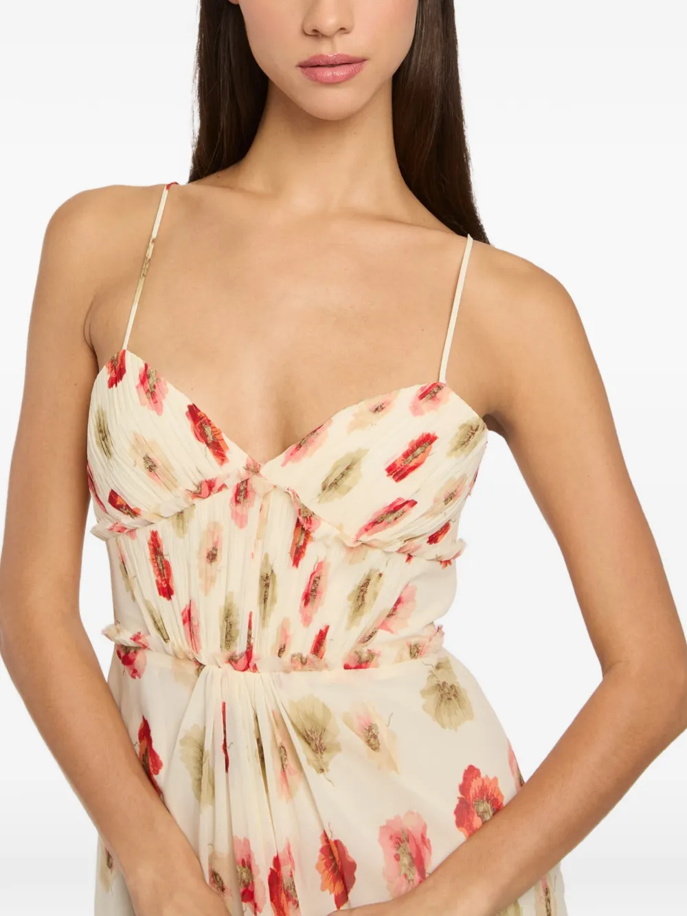 Cinq A Sept Jurk met ruches Beige