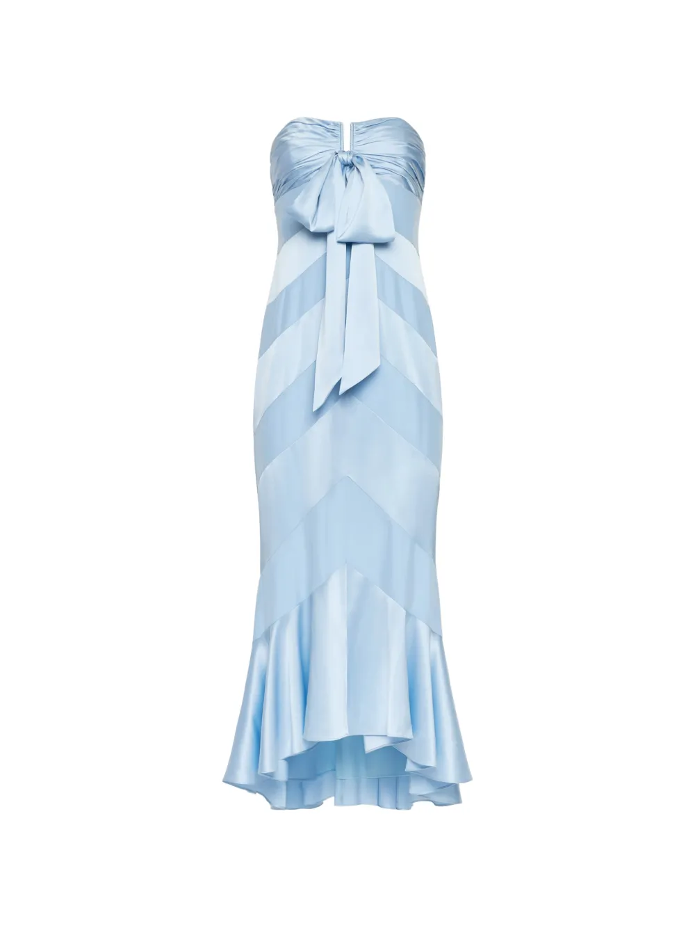 Cinq A Sept bow strapless dress - Blue