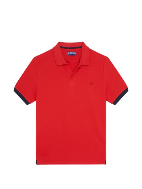 Vilebrequin contrast-trim polo-collar T-shirt