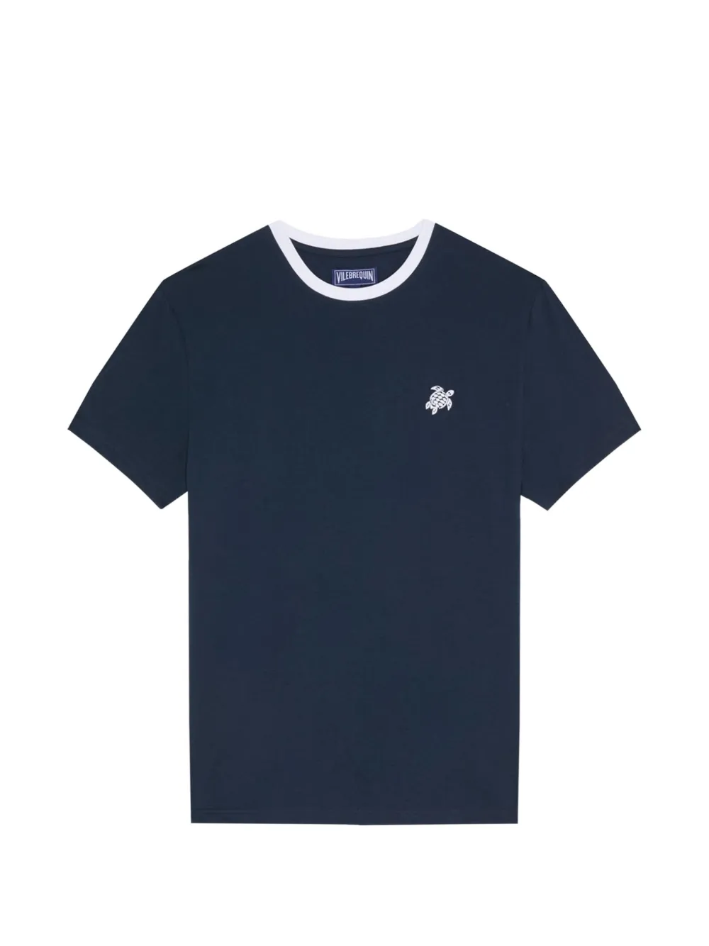Vilebrequin contrast-trim turtle-motif T-shirt - Blu