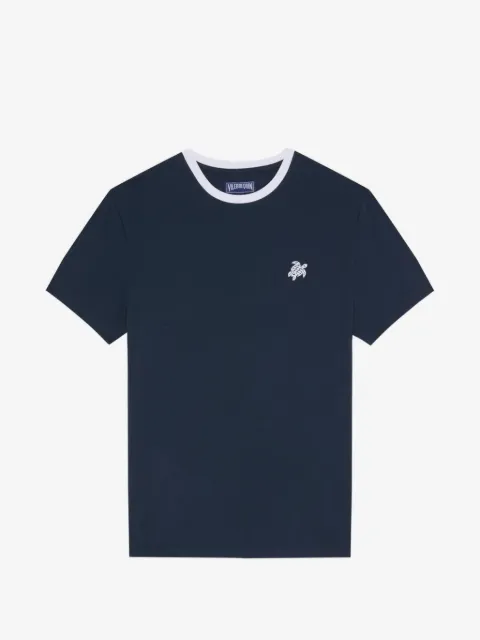 Vilebrequin contrast-trim turtle-motif T-shirt