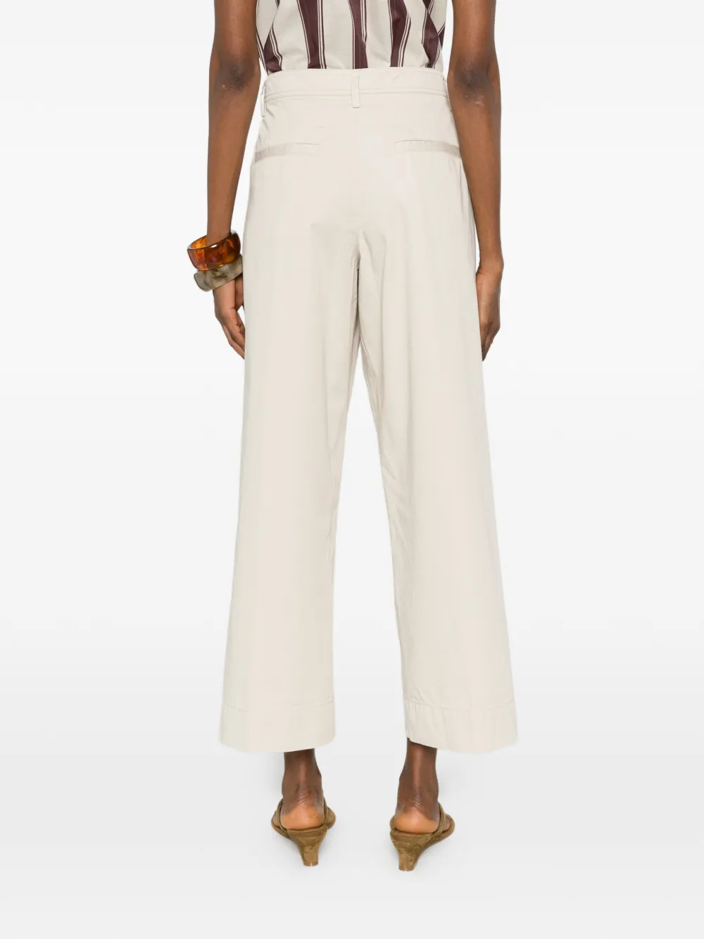 ASPESI Straight broek met vlakken Beige