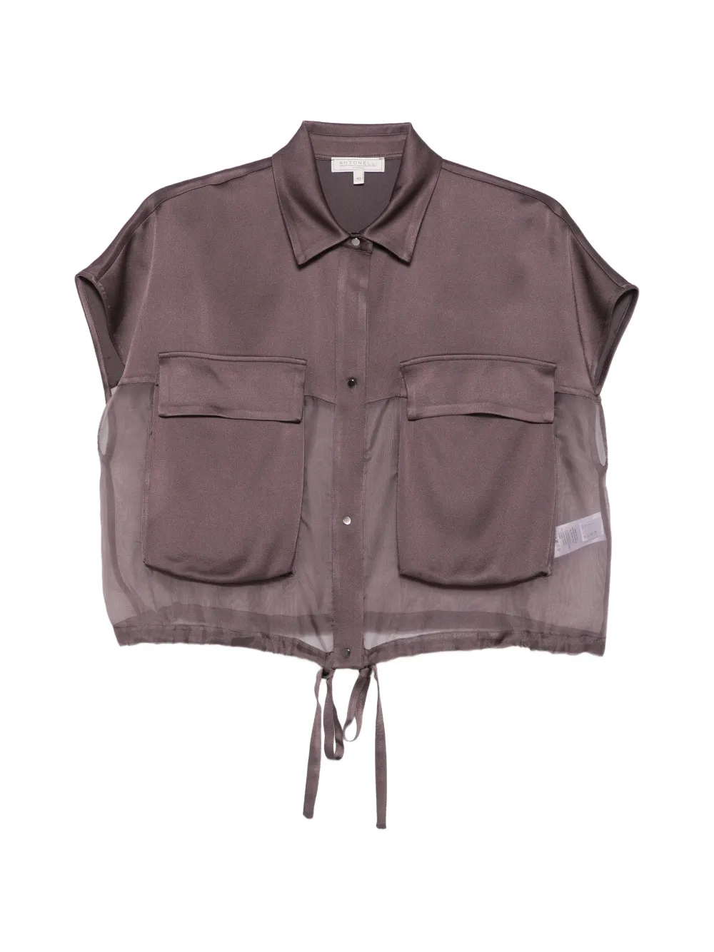 Antonelli sheer-panelled drawstring gilet - Viola