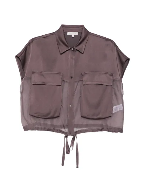 Antonelli sheer-panelled drawstring gilet