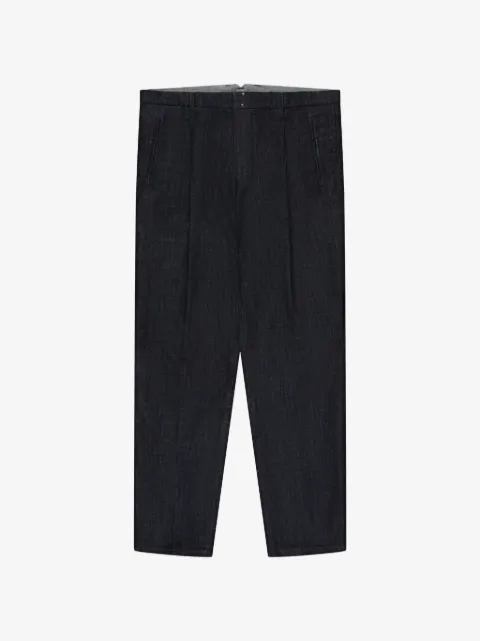 slowear pleated denim trousers